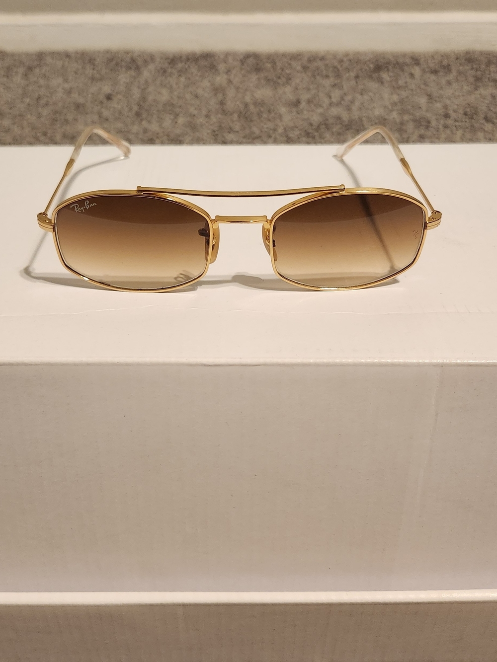 Ray-Ban RB3719 Arista Gold Metal Frame & Light Brown Lens Unisex Design
